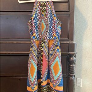 Gianni Bini Blue Dress with Multicolor Accents